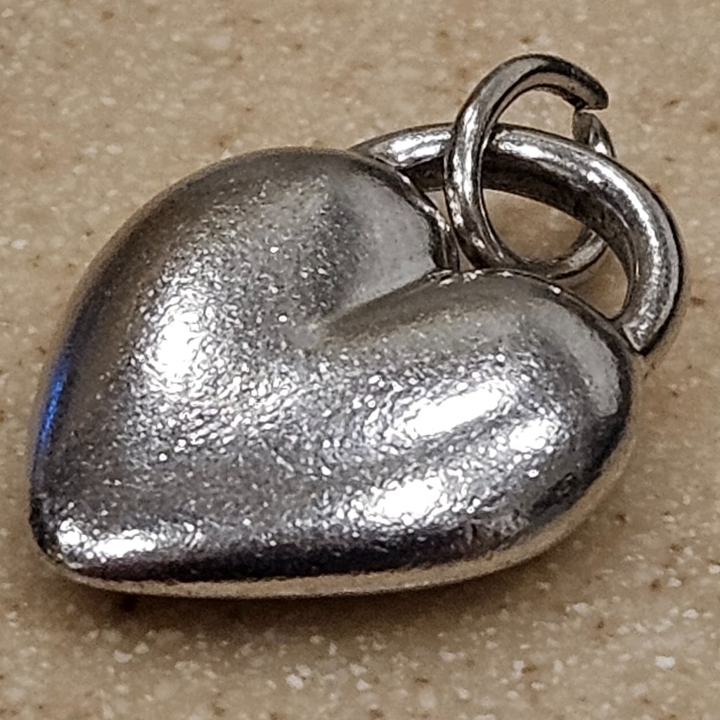 Rare Vintage Monica Rich Kosann Heart Love Sterling Silver 925 Charm Pendant — image 2 of 8